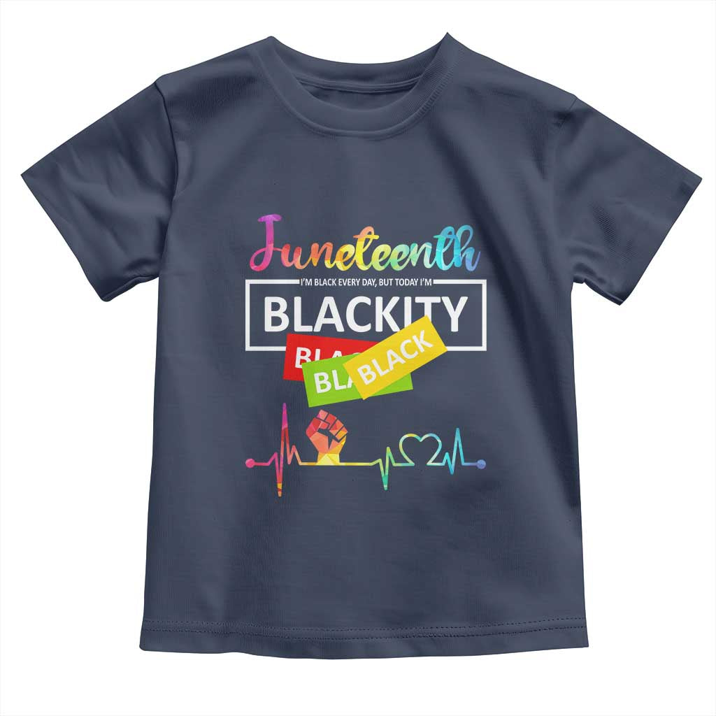Juneteenth 1865 Toddler T Shirt Blackity Heartbeat