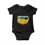Black History Baby Onesie With African Map Juneteenth Celebration