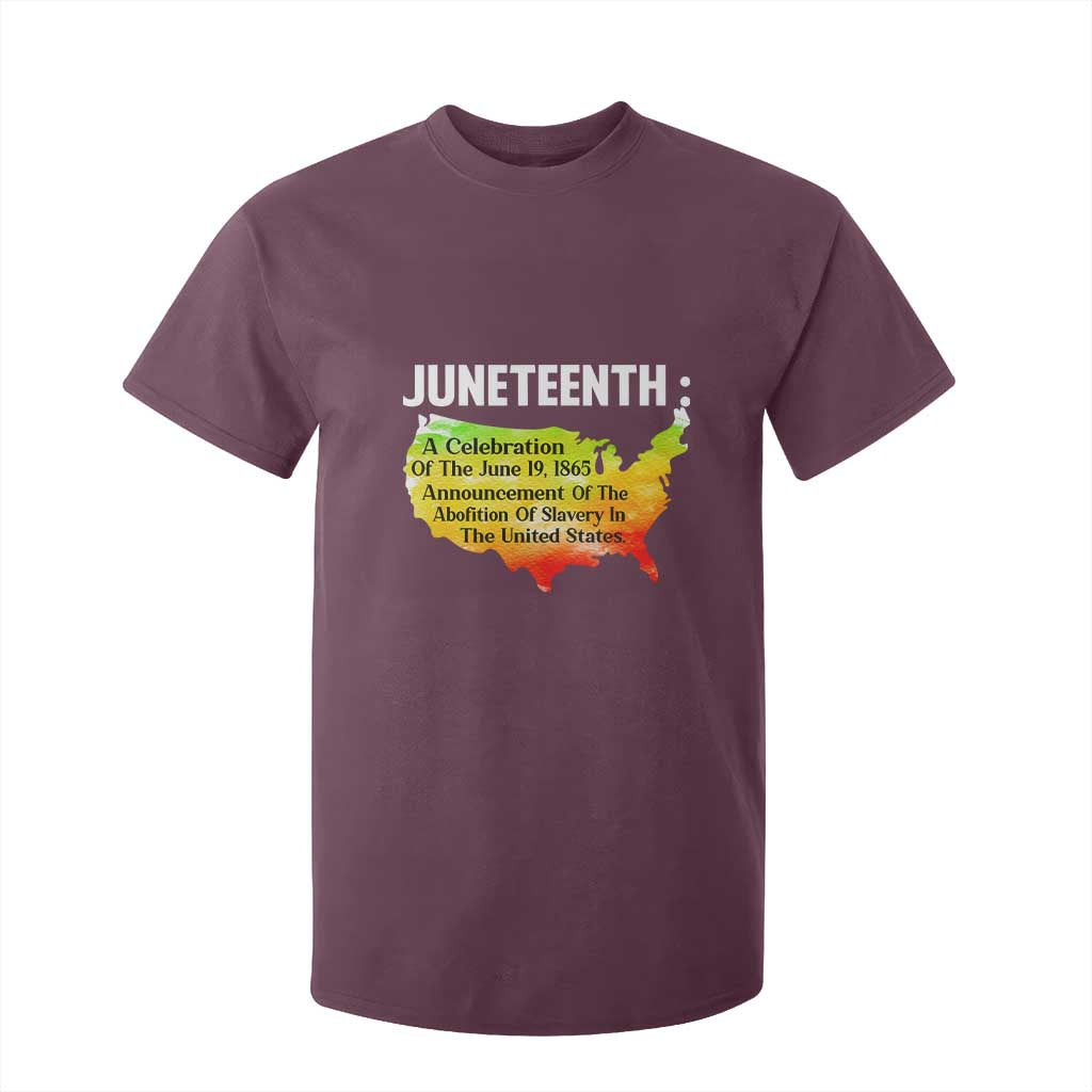 Black History T Shirt For Kid With African Map Juneteenth Celebration