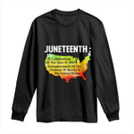 Black History Long Sleeve Shirt With African Map Juneteenth Celebration