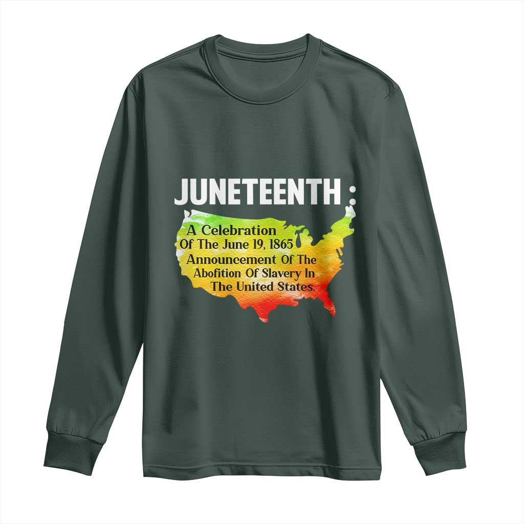 Black History Long Sleeve Shirt With African Map Juneteenth Celebration