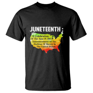 Black History T Shirt With African Map Juneteenth Celebration