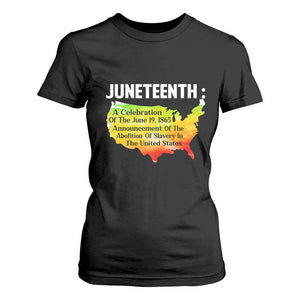 Black History T Shirt For Women With African Map Juneteenth Celebration