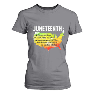 Black History T Shirt For Women With African Map Juneteenth Celebration