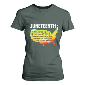 Black History T Shirt For Women With African Map Juneteenth Celebration