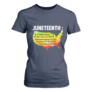 Black History T Shirt For Women With African Map Juneteenth Celebration