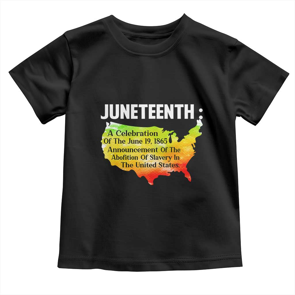 Black History Toddler T Shirt With African Map Juneteenth Celebration