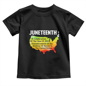 Black History Toddler T Shirt With African Map Juneteenth Celebration