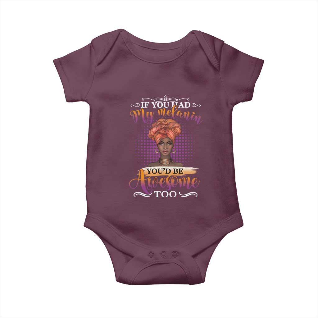 Juneteenth Pride Baby Onesie You'd Be Awesome Black History Month