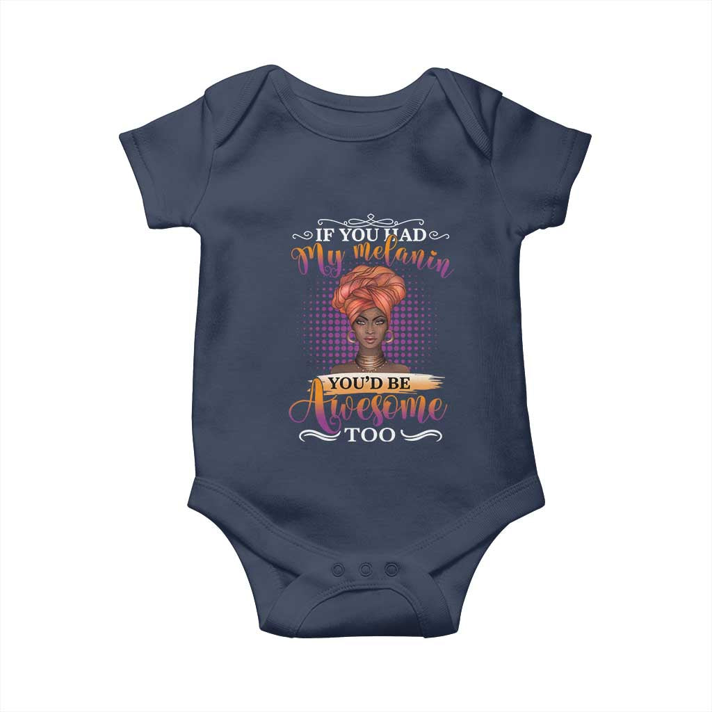 Juneteenth Pride Baby Onesie You'd Be Awesome Black History Month