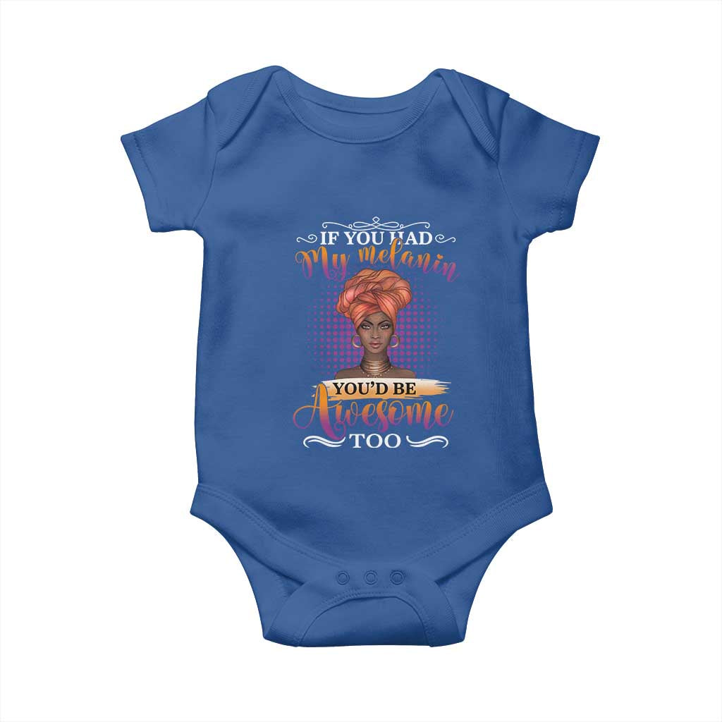 Juneteenth Pride Baby Onesie You'd Be Awesome Black History Month