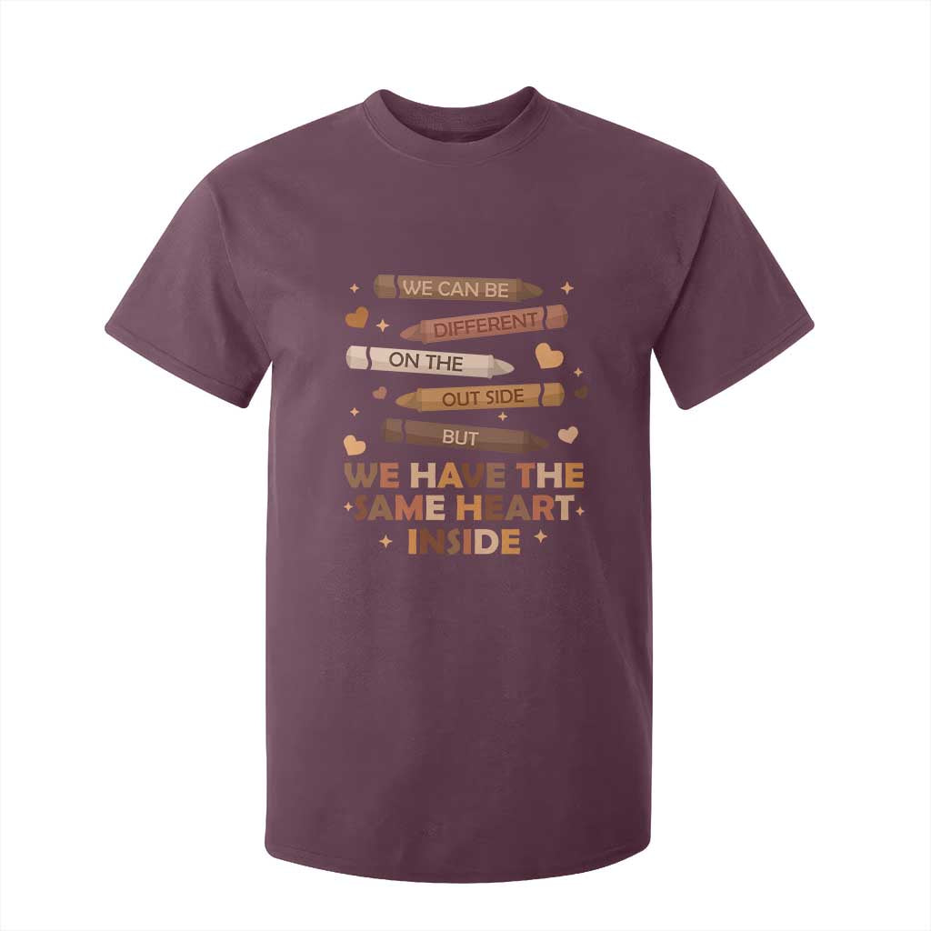 Black Pride Teaching T Shirt For Kid For Teacher We Have The Same Heart Inside BHM African American