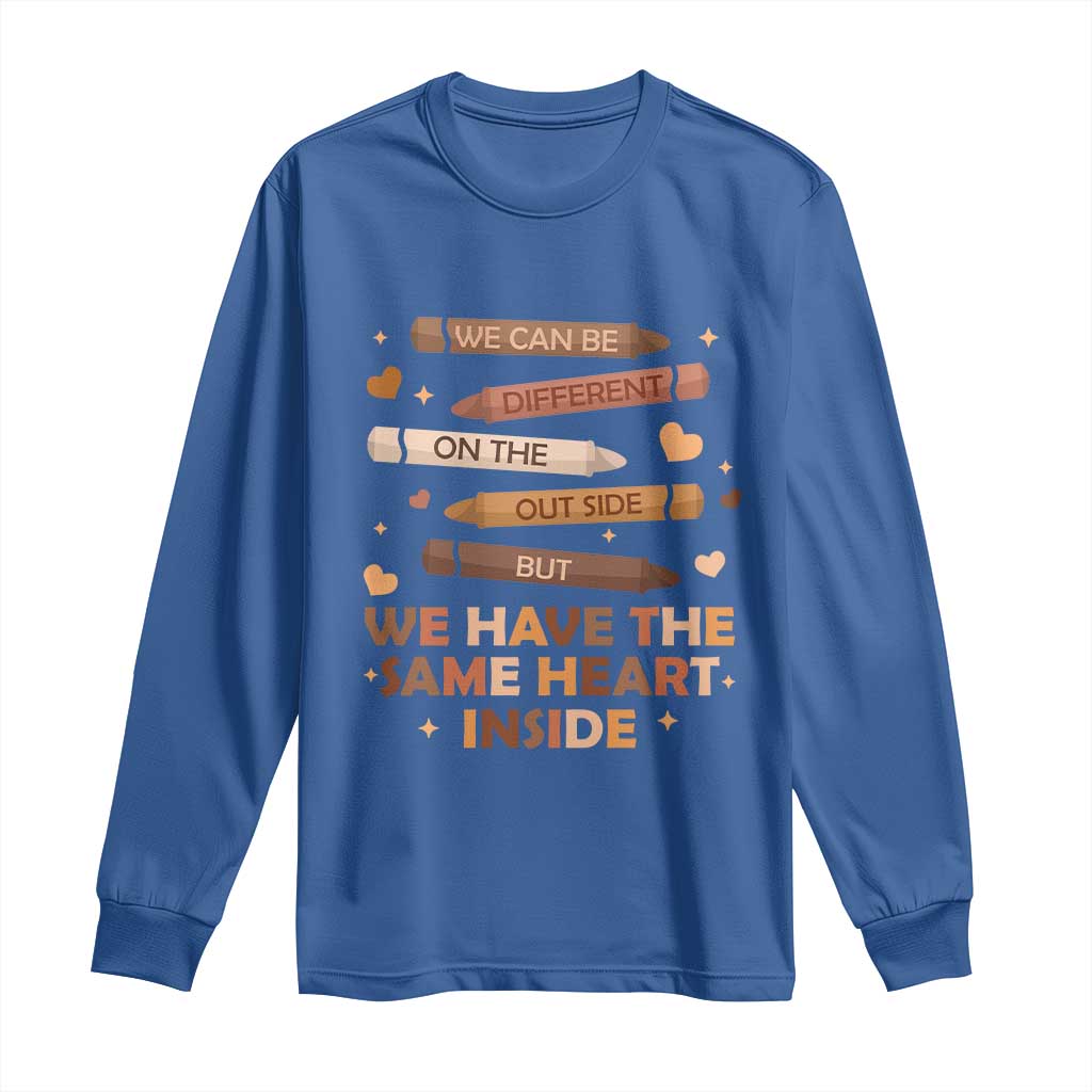 Black Pride Teaching Long Sleeve Shirt For Teacher We Have The Same Heart Inside BHM African American