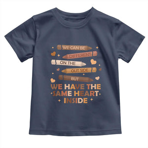 Black Pride Teaching Toddler T Shirt For Teacher We Have The Same Heart Inside BHM African American
