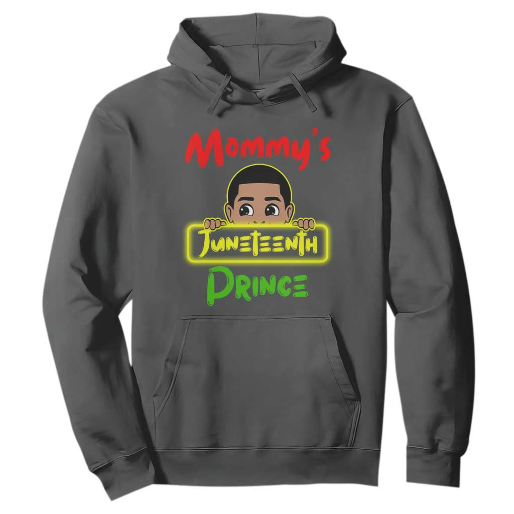 Mommy's Juneteenth Prince Hoodie Black Boy