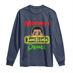 Mommy's Juneteenth Prince Long Sleeve Shirt Black Boy