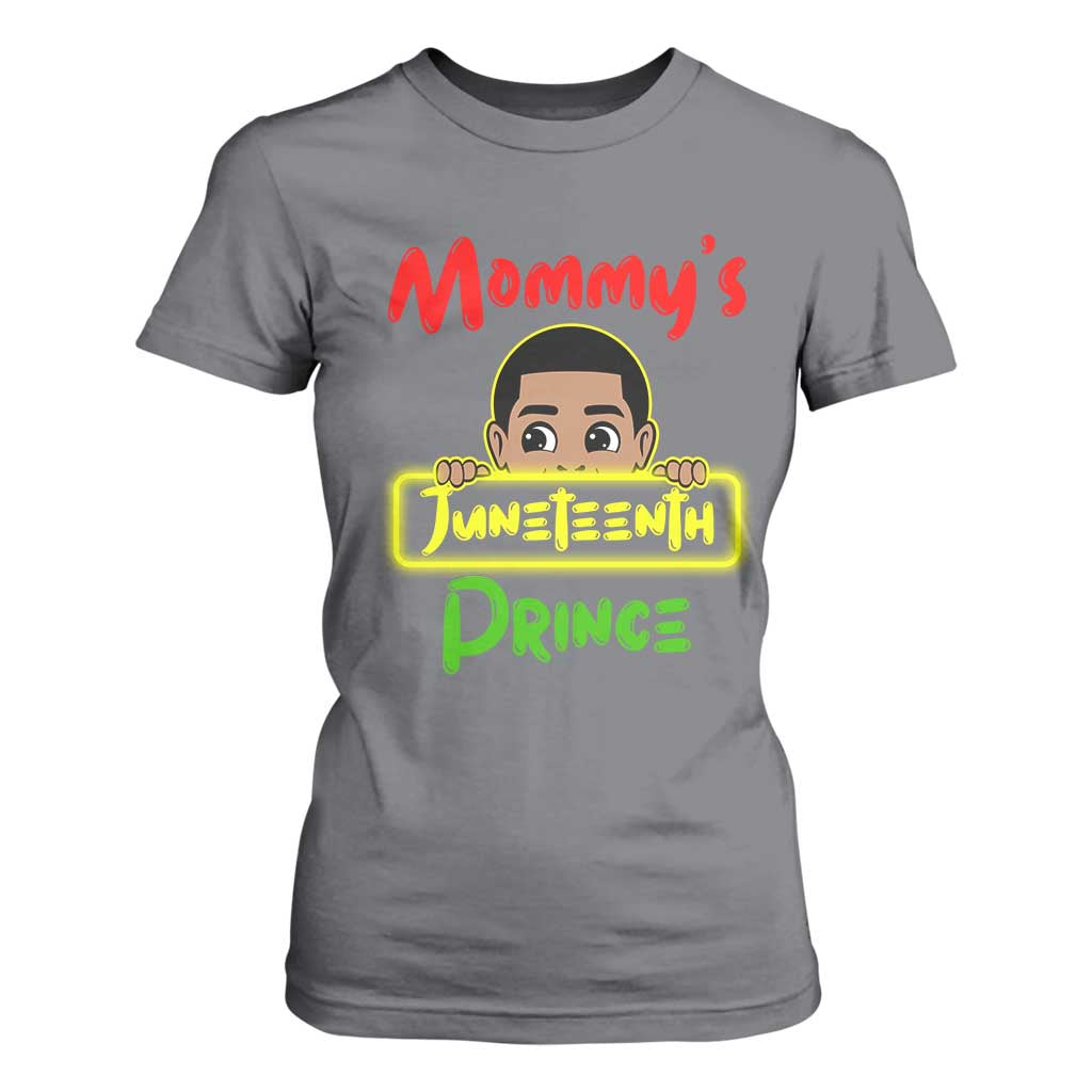 Mommy's Juneteenth Prince T Shirt For Women Black Boy
