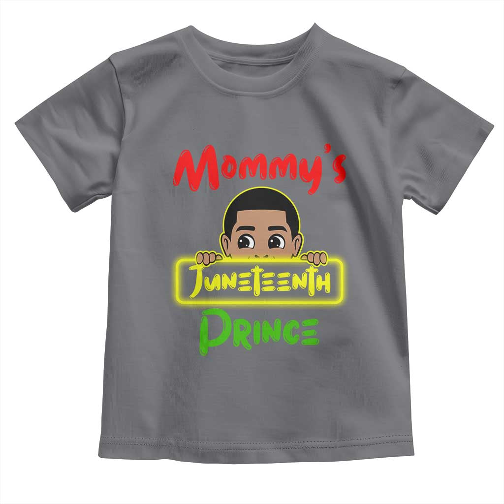 Mommy's Juneteenth Prince Toddler T Shirt Black Boy