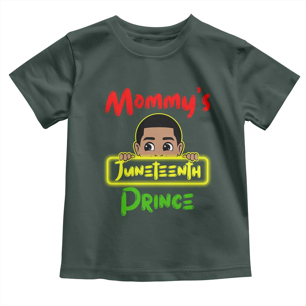 Mommy's Juneteenth Prince Toddler T Shirt Black Boy
