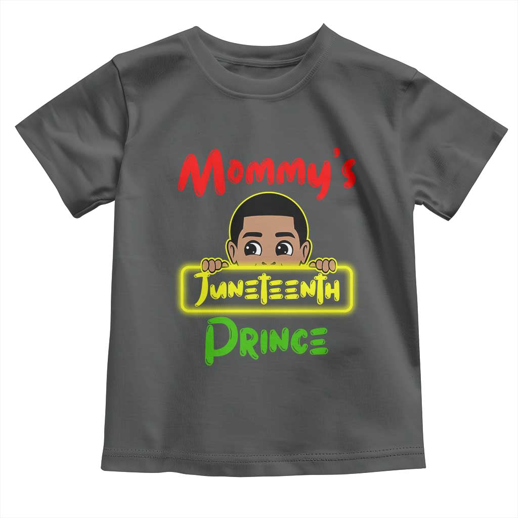 Mommy's Juneteenth Prince Toddler T Shirt Black Boy