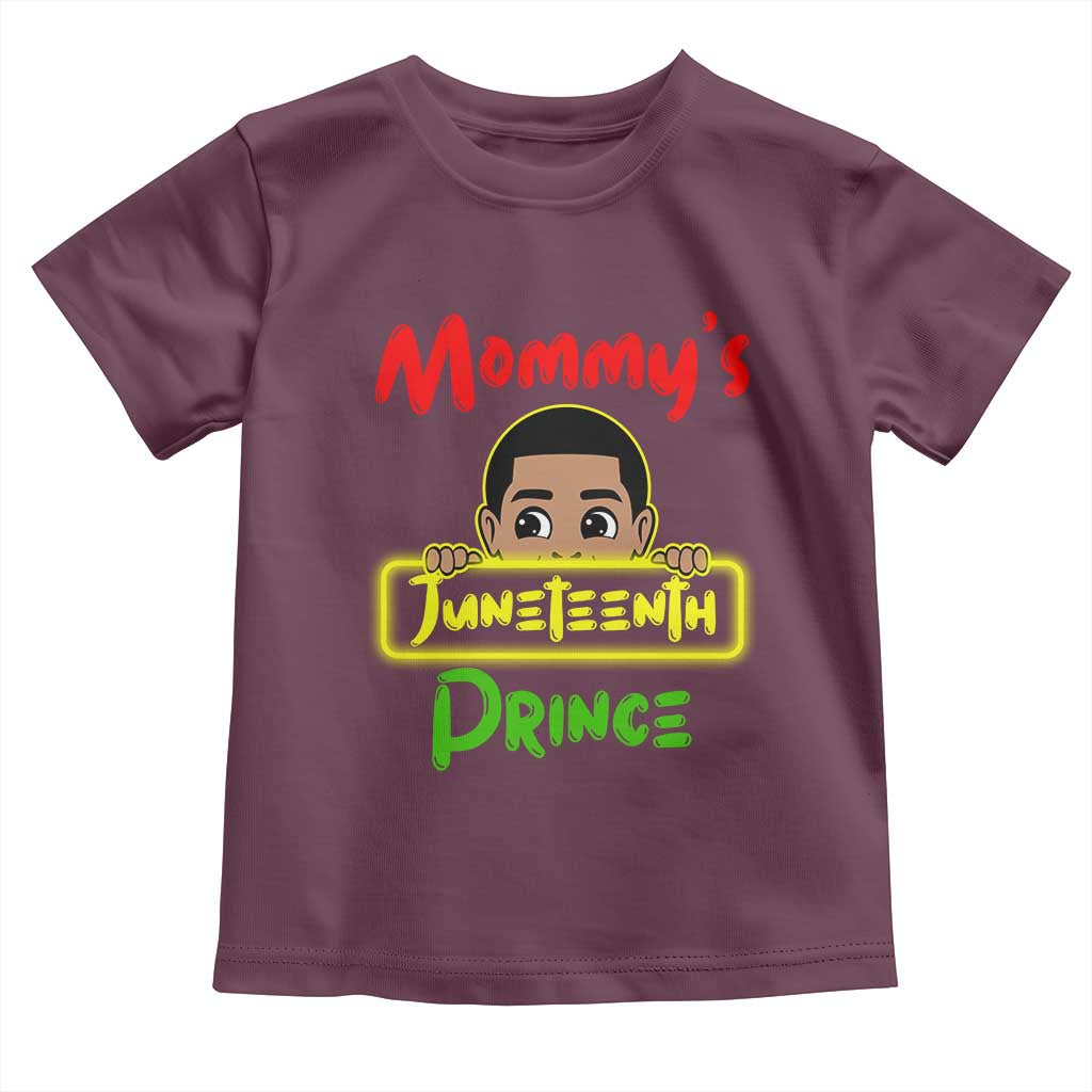Mommy's Juneteenth Prince Toddler T Shirt Black Boy