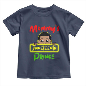 Mommy's Juneteenth Prince Toddler T Shirt Black Boy