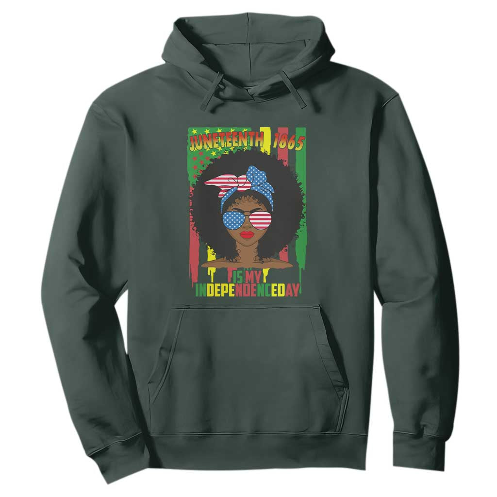 Juneteenth Is My Independence Day Hoodie For Black Women Not 4th Of July