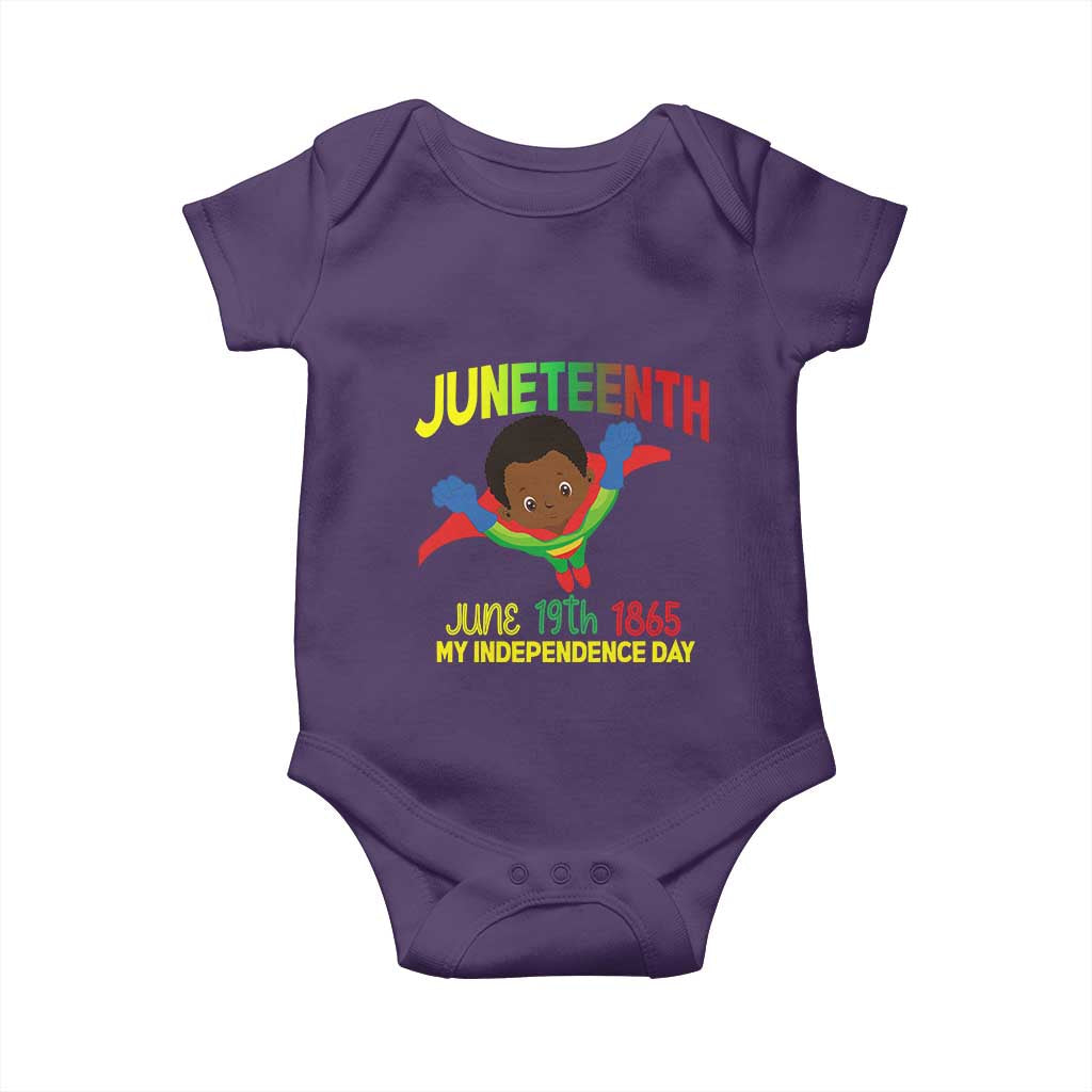 Juneteenth Is My Independence Day Baby Onesie Super Hero Black Boy