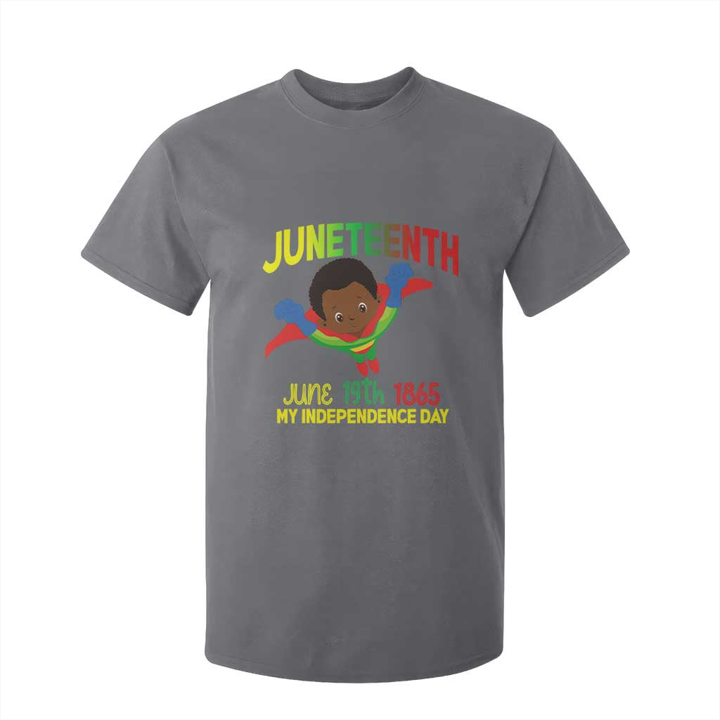 Juneteenth Is My Independence Day T Shirt For Kid Super Hero Black Boy