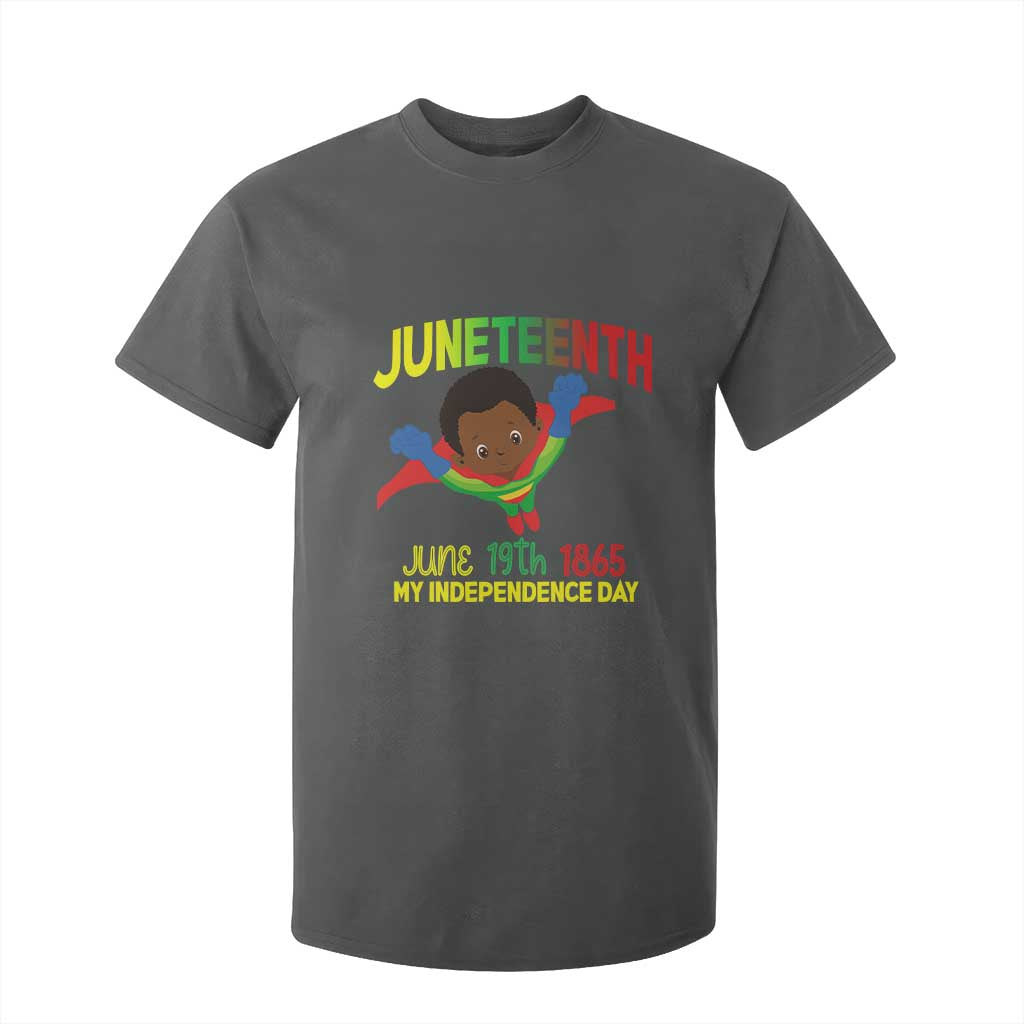 Juneteenth Is My Independence Day T Shirt For Kid Super Hero Black Boy