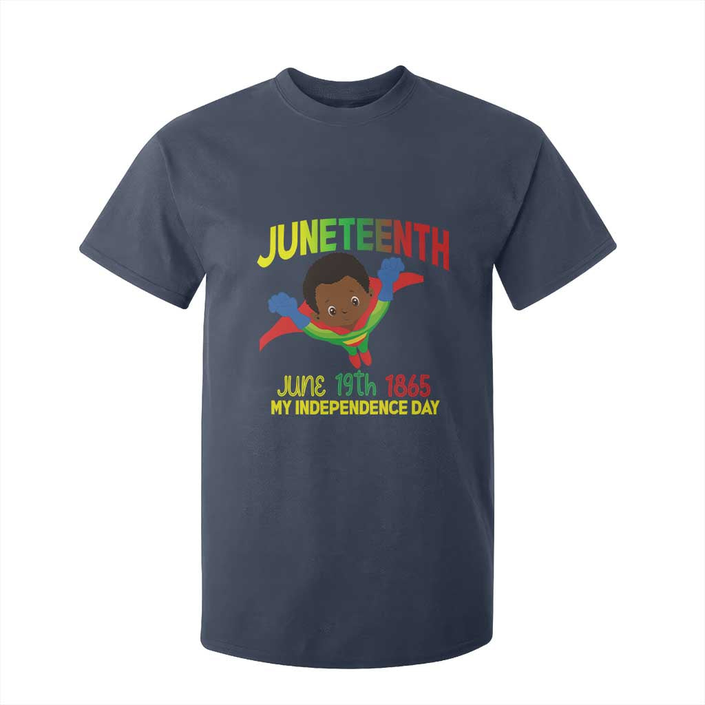 Juneteenth Is My Independence Day T Shirt For Kid Super Hero Black Boy