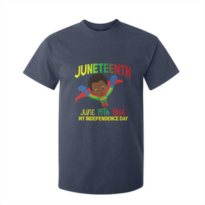 Juneteenth Is My Independence Day T Shirt For Kid Super Hero Black Boy