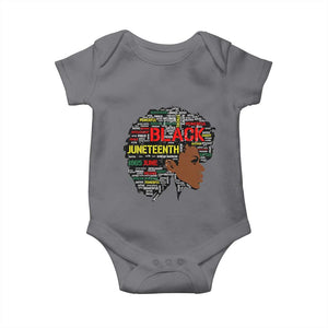 Black Heritage Pride Baby Onesie For Melanin Black Women Natural Hair Afro Word Art