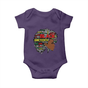 Black Heritage Pride Baby Onesie For Melanin Black Women Natural Hair Afro Word Art