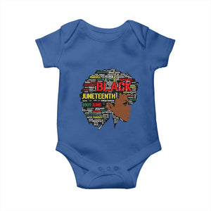 Black Heritage Pride Baby Onesie For Melanin Black Women Natural Hair Afro Word Art