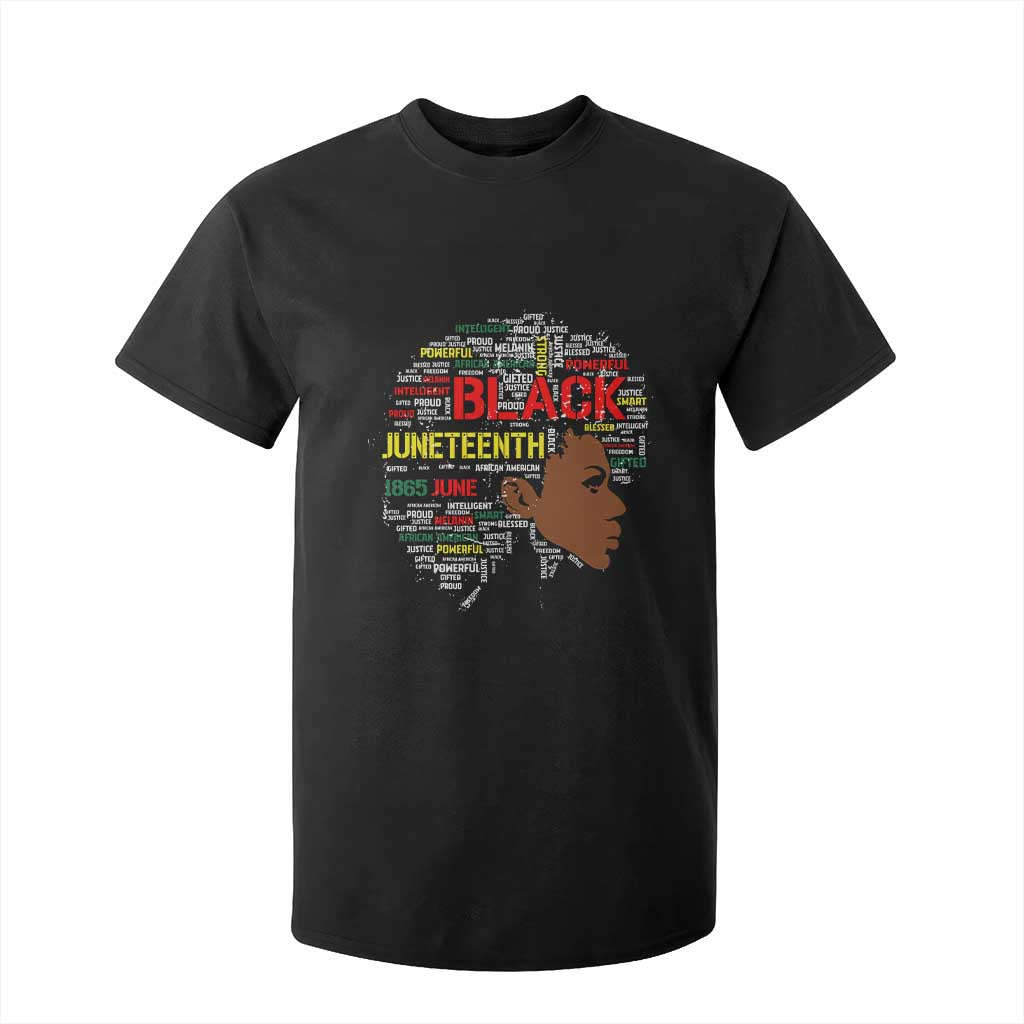 Black Heritage Pride T Shirt For Kid For Melanin Black Women Natural Hair Afro Word Art