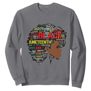 Black Heritage Pride Sweatshirt For Melanin Black Women Natural Hair Afro Word Art