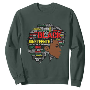 Black Heritage Pride Sweatshirt For Melanin Black Women Natural Hair Afro Word Art