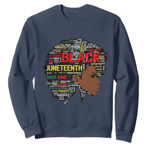 Black Heritage Pride Sweatshirt For Melanin Black Women Natural Hair Afro Word Art