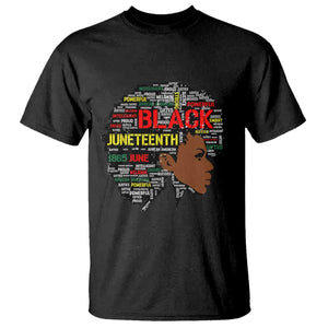 Black Heritage Pride T Shirt For Melanin Black Women Natural Hair Afro Word Art