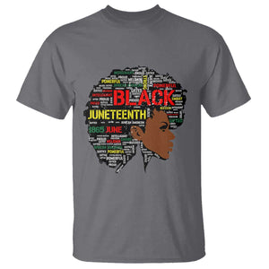 Black Heritage Pride T Shirt For Melanin Black Women Natural Hair Afro Word Art