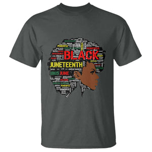 Black Heritage Pride T Shirt For Melanin Black Women Natural Hair Afro Word Art