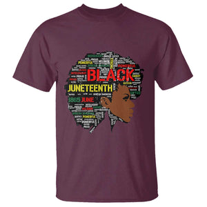 Black Heritage Pride T Shirt For Melanin Black Women Natural Hair Afro Word Art