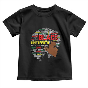 Black Heritage Pride Toddler T Shirt For Melanin Black Women Natural Hair Afro Word Art