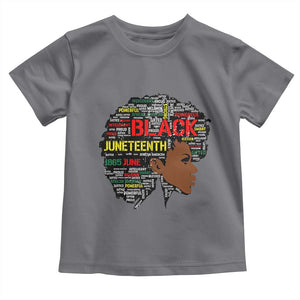 Black Heritage Pride Toddler T Shirt For Melanin Black Women Natural Hair Afro Word Art