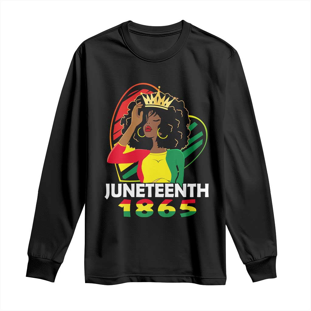 Queen Afro Long Sleeve Shirt Juneteenth 1865