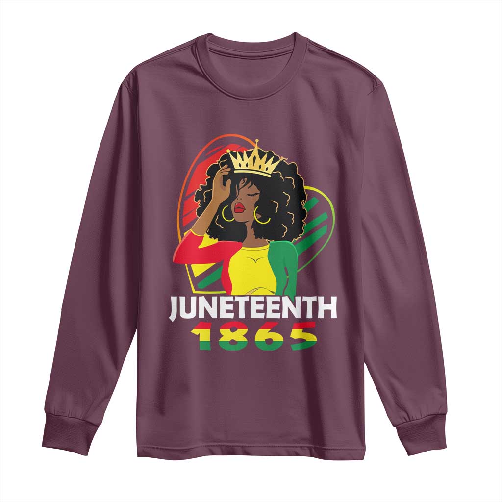 Queen Afro Long Sleeve Shirt Juneteenth 1865