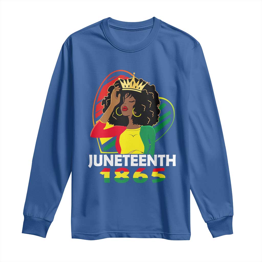 Queen Afro Long Sleeve Shirt Juneteenth 1865