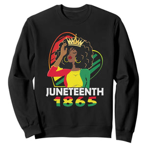 Queen Afro Sweatshirt Juneteenth 1865