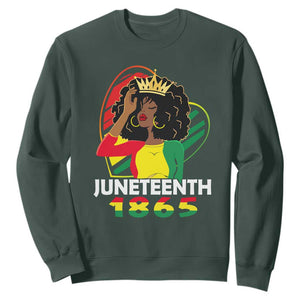 Queen Afro Sweatshirt Juneteenth 1865